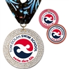 2-3/4" GGM Full Color Medal w/ Stock Millennium Neck Ribbon