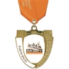 2-3/4" MS14 Full Color Medal w/ Solid Color Satin Neck Ribbon