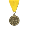 1-3/4" HL Medal w/ Grosgrain Neck Ribbon