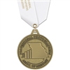 2-1/2" HS Medal w/ Solid Color Satin Neck Ribbon