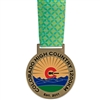 2-1/2" HS Medal w/ Custom Printed Looped Millennium Neck Ribbon