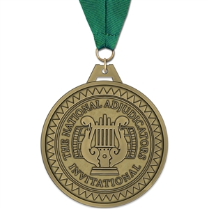 3" HH Medal w/ Grosgrain Neck Ribbon