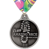 3" HH Medal w/ Custom Printed V-Stitched Millennium Neck Ribbon