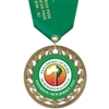 2-3/4" RS14 Full Color Medal w/ Solid Color Satin Neck Ribbon