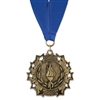 2-1/4" TS Medal w/ Grosgrain Neck Ribbon