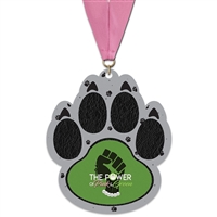 5" Standard Shape Birchwood Medal With Any Grosgrain Neck Ribbon