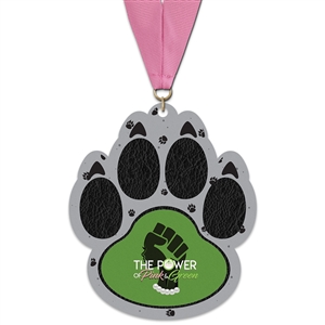 5" Standard Shape Birchwood Medal With Any Grosgrain Neck Ribbon