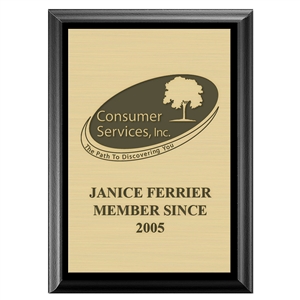 5" x 7" Black Plaque w/ Engraved Plate