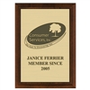 5" x 7" Cherry Plaque w/ Engraved Plate