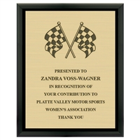 8" x 10" Black Plaque w/ Engraved Plate