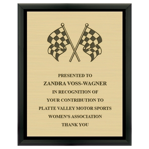 8" x 10" Black Plaque w/ Engraved Plate