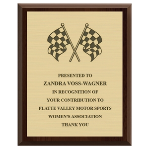 8" x 10" Cherry Plaque w/ Engraved Plate
