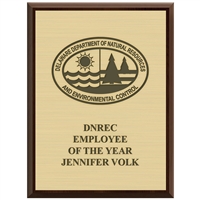 9" x 12" Cherry Plaque w/ Engraved Plate