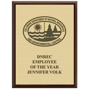 9" x 12" Cherry Plaque w/ Engraved Plate