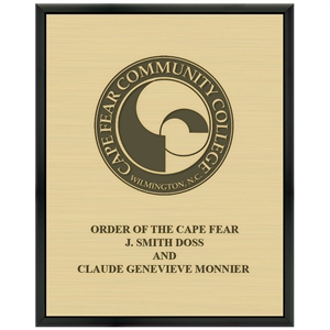 12" x 15" Black Plaque w/ Engraved Plate