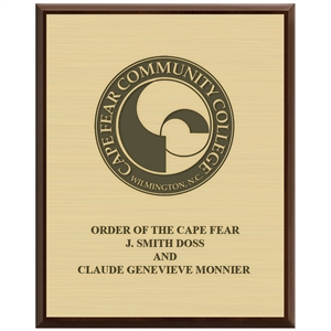 12" x 15" Cherry Plaque w/ Engraved Plate