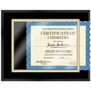 Certificate Plaque - Black Finish