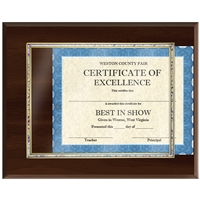 Certificate Plaque - Cherry Finish