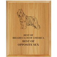 8" x 10" Engraved Solid Red Alder Plaque