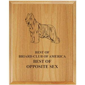 8" x 10" Engraved Solid Red Alder Plaque