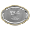 Scalloped Oval Tray w/ Gold Border