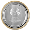 12" Round Tray w/ Gold Border
