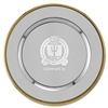 Round Charger Tray w/ Gold Border
