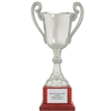15-3/4" Loving Cup w/ Cherry Finish Base