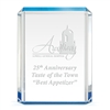Blue Shimmer Acrylic Trophy