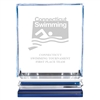 Acrylic Trophy w/ blue Reflective Base