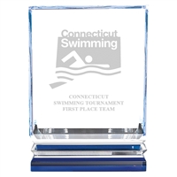 Acrylic Trophy w/ blue Reflective Base
